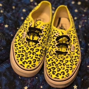 Neon Yellow Leopard Vans